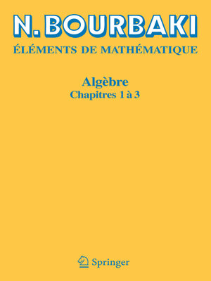 cover image of Algèbre